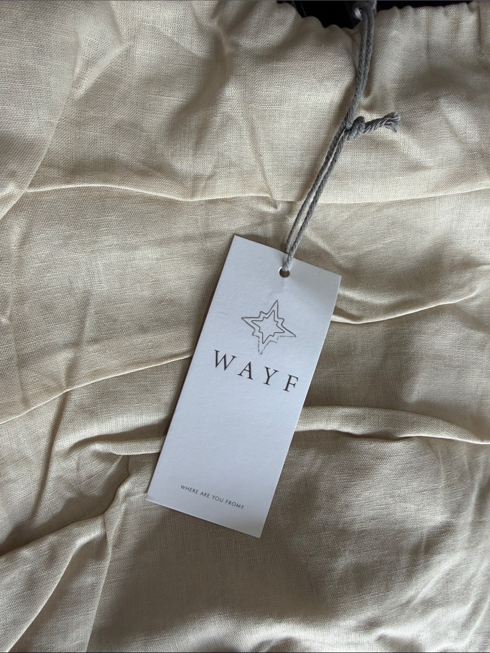 Wayf Beige Drawstring Accessory Pouch - Picture 3 of 4